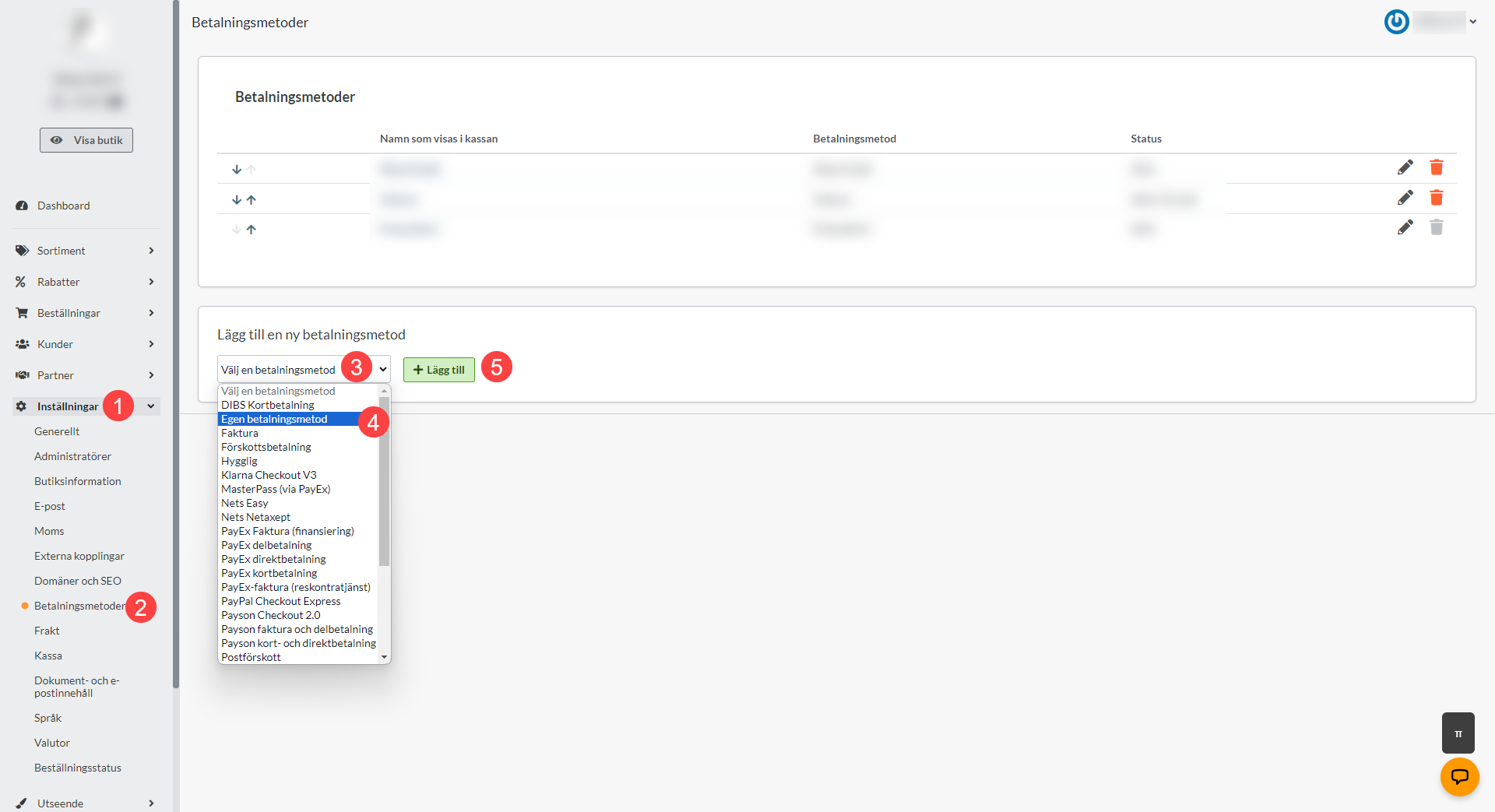 Add a manual payment method own payment method abicart